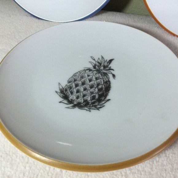 FITZ & FLOYD set of 3, SALAD PLATES FRUIT MOTIF - Picture 3 of 6